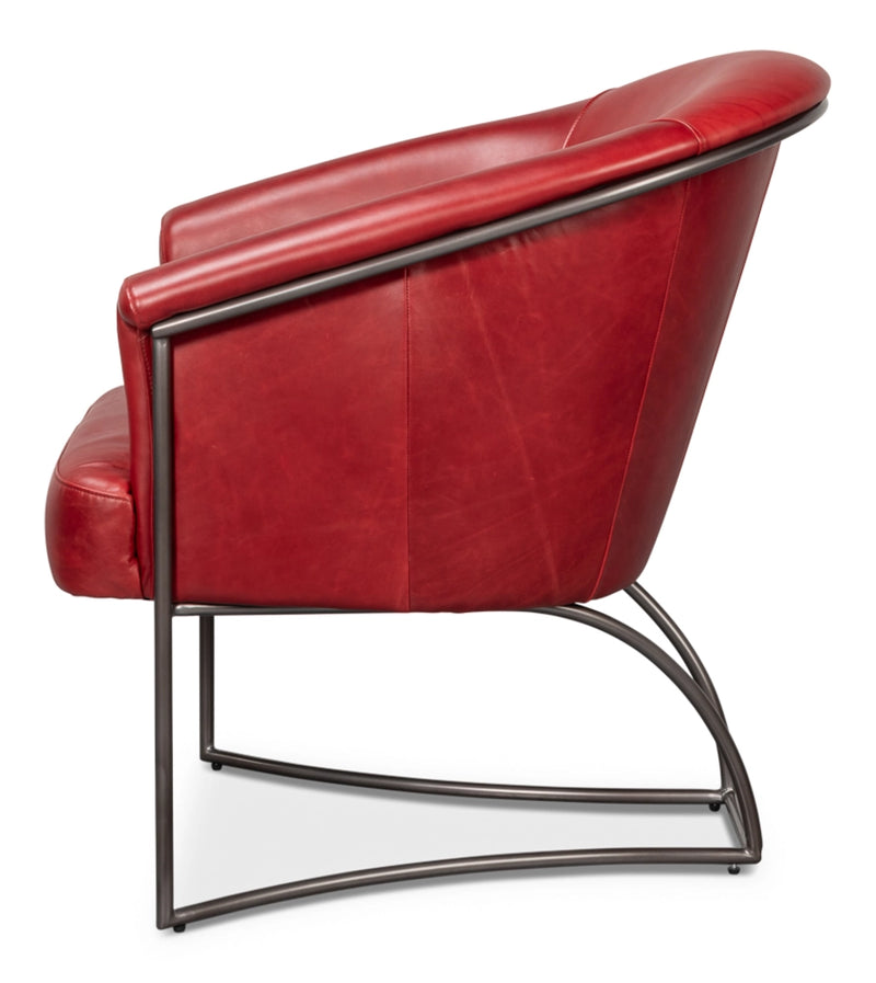 Nagel Leather Upholstery Modern Leather Chair