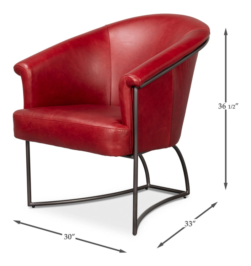 Nagel Leather Upholstery Modern Leather Chair