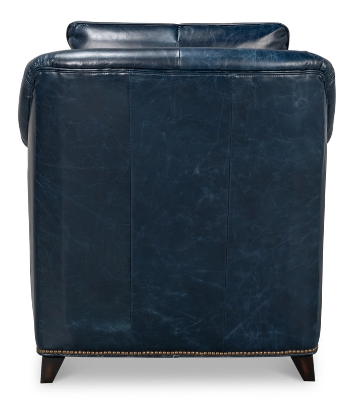 Vandike Leather Upholstery Stylish Armchair