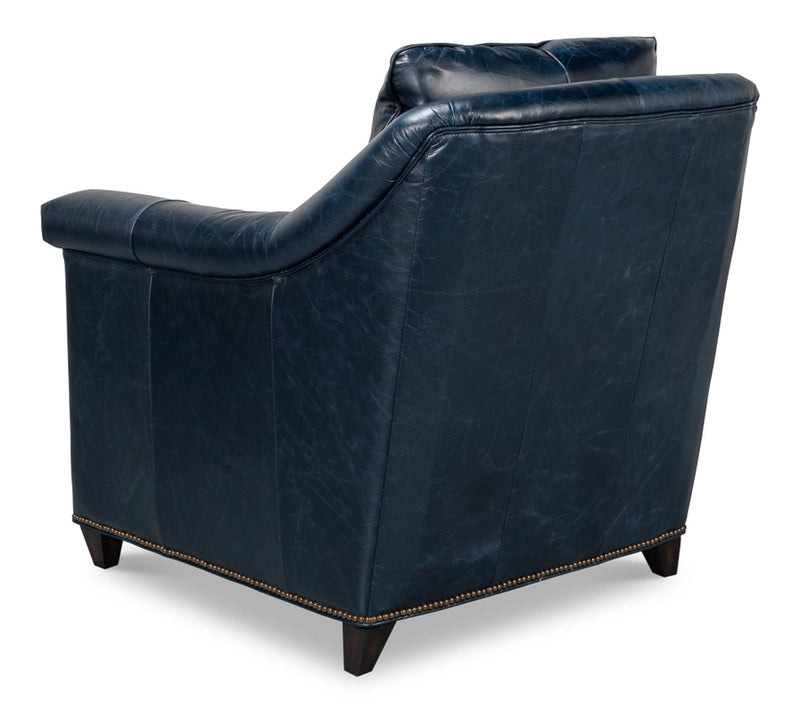 Vandike Leather Upholstery Stylish Armchair