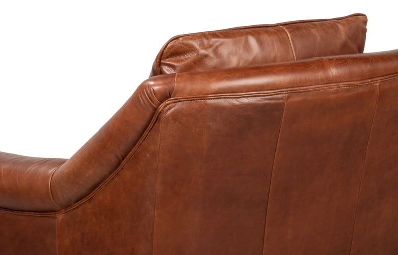 Vandike Leather Upholstery Stylish Armchair