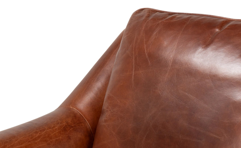 Vandike Leather Upholstery Stylish Armchair