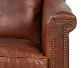 Vandike Leather Upholstery Stylish Armchair