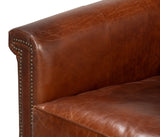 Vandike Leather Upholstery Stylish Armchair