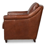 Vandike Leather Upholstery Stylish Armchair