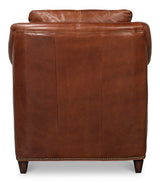 Vandike Leather Upholstery Stylish Armchair