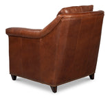 Vandike Leather Upholstery Stylish Armchair