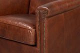 Vandike Leather Upholstery Stylish Armchair