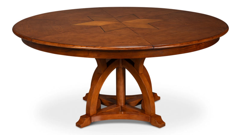 Austin Jupe Brown Round Dining Table