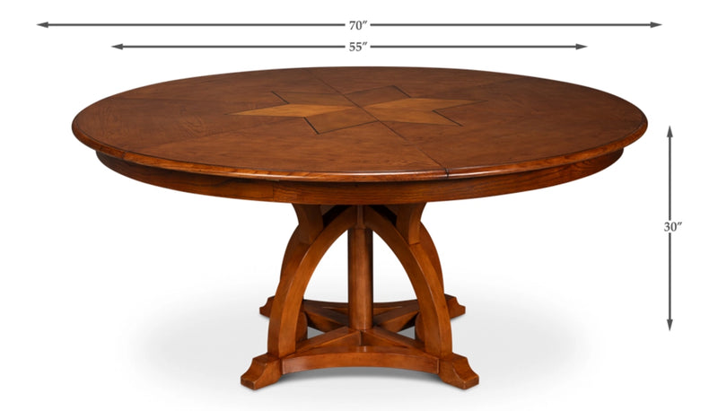 Austin Jupe Brown Round Dining Table