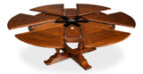 Jupe Wooden Brown Round Dining Table