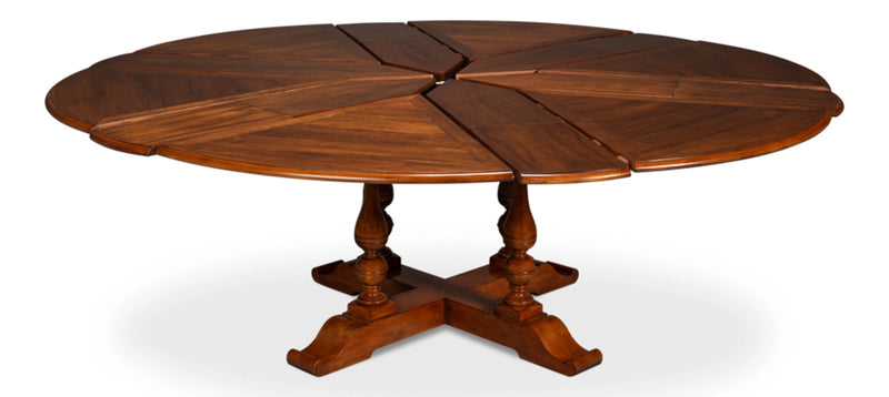 Jupe Wooden Brown Round Dining Table