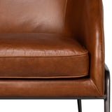 Simmons Modern Elegance Havana Brown Leather Chair