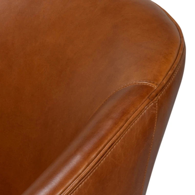 Simmons Modern Elegance Havana Brown Leather Chair