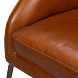 Simmons Modern Elegance Havana Brown Leather Chair