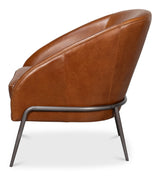 Simmons Modern Elegance Havana Brown Leather Chair