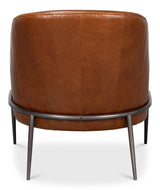 Simmons Modern Elegance Havana Brown Leather Chair