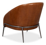 Simmons Modern Elegance Havana Brown Leather Chair