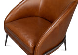 Simmons Modern Elegance Havana Brown Leather Chair