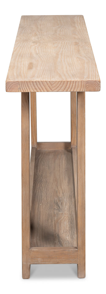 68-Inch Farmhouse Console Table in Reclaimed Pine | LOOMLAN