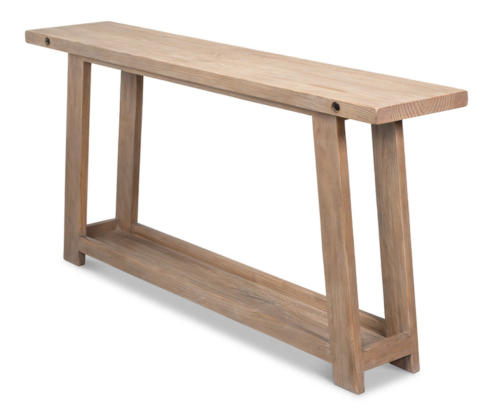 68-Inch Farmhouse Console Table in Reclaimed Pine | LOOMLAN