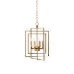 Cube Modern Iron And Brass Made Chandelier