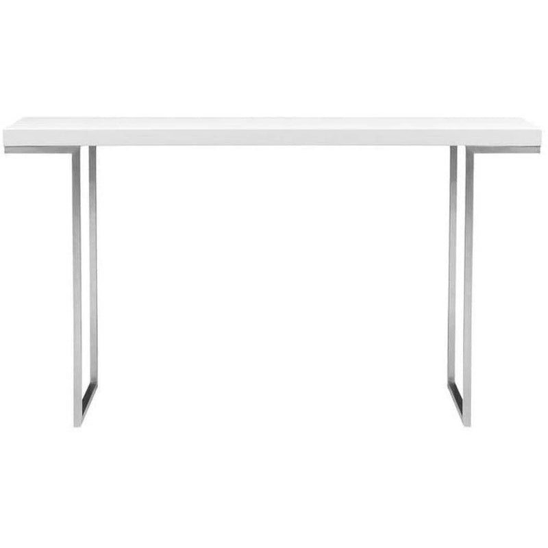 55 Inch Console Table White Lacquer White Contemporary Console Tables LOOMLAN By Moe's Home