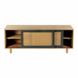 55 Inch Media Console Natural Scandinavian TV Stands & Media Centers LOOMLAN By Moe's Home