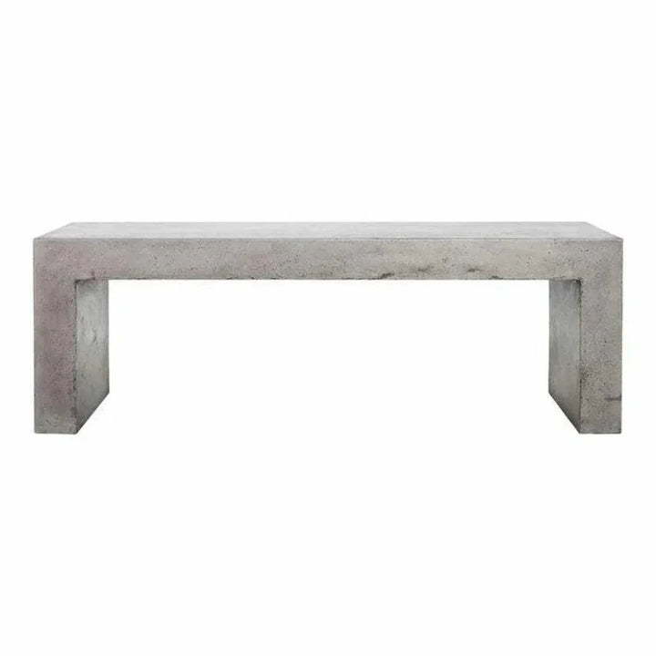 55.25 Inch Outdoor Bench Grey Contemporary-Outdoor Benches-Moe's Home-LOOMLAN