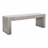 55.25 Inch Outdoor Bench Grey Contemporary Outdoor Benches LOOMLAN By Moe's Home