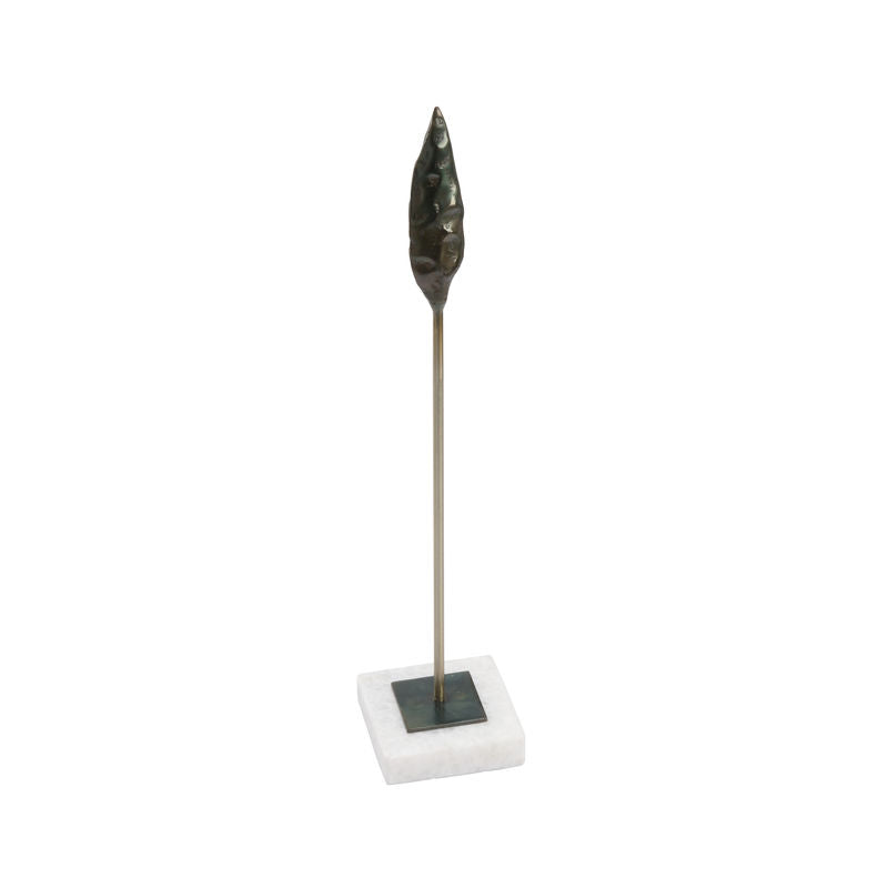 Fletcher Bronze Arrowhead On Marble Sculpture