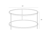 Concord Iron Framed Glass Top Coffee Table