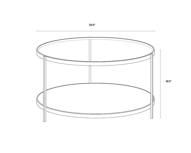 Concord Iron Framed Glass Top Coffee Table