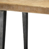 57" Wood Top Metal Base Dining Bench - LOOMLAN - Jamie Young - Dining Benches