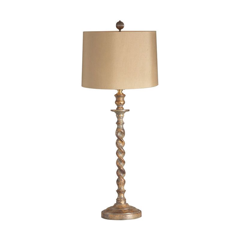 Barley Twist Buffet Handcarved Design Table Lamp