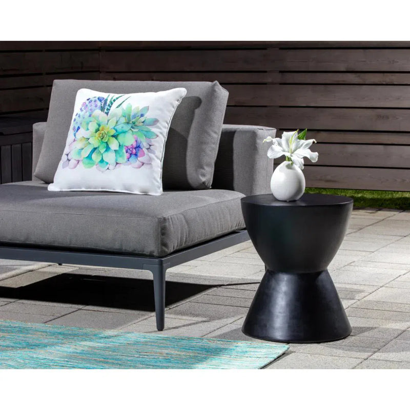 Logan Concrete Outdoor Round End Table