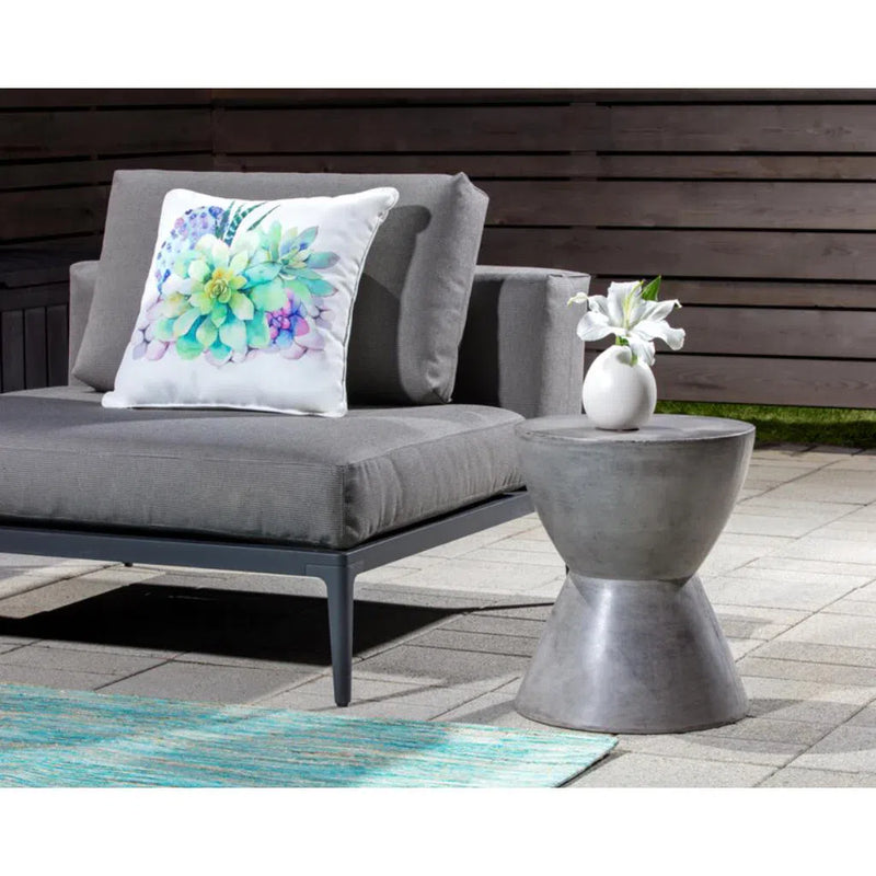 Logan Concrete Outdoor Round End Table