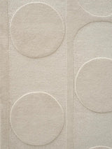 Orb Alliance White Wool Area Rug By Linie Design