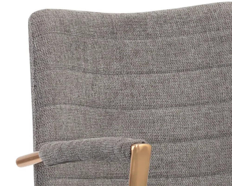 Andres Fabric Upholstered Swivel Dining Armchair