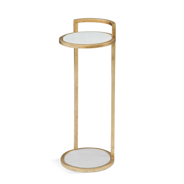 Surrey Metal and Marble Gold Round Scatter Table