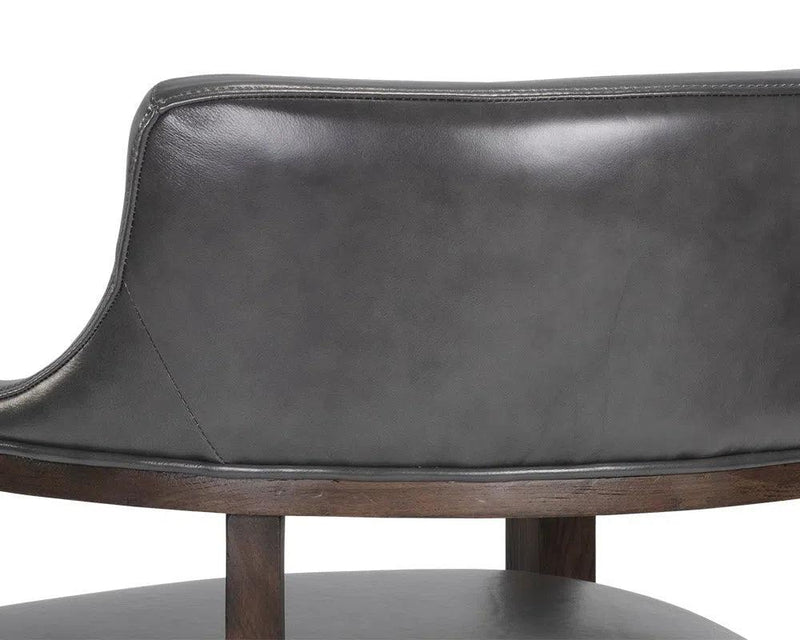 Brylea Leather Upholstered Dining Armchair