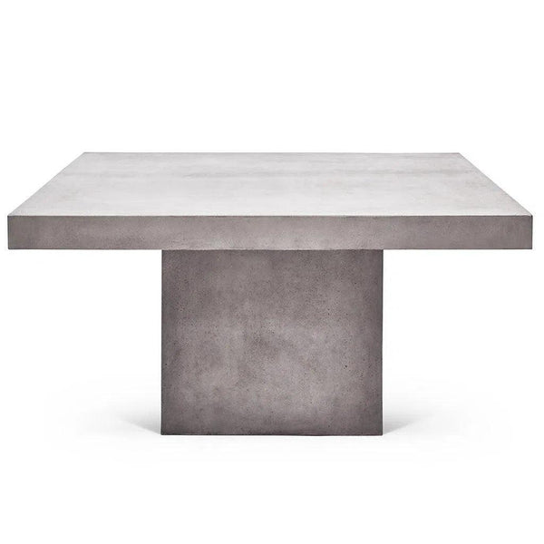 59" Una Fiber Reinforced Concrete Square Dining Table-Outdoor Dining Tables-Urbia-LOOMLAN