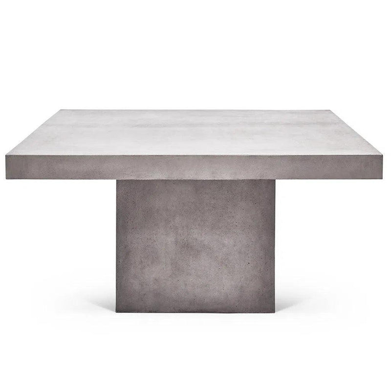 59" Una Fiber Reinforced Concrete Square Dining Table-Outdoor Dining Tables-Urbia-LOOMLAN