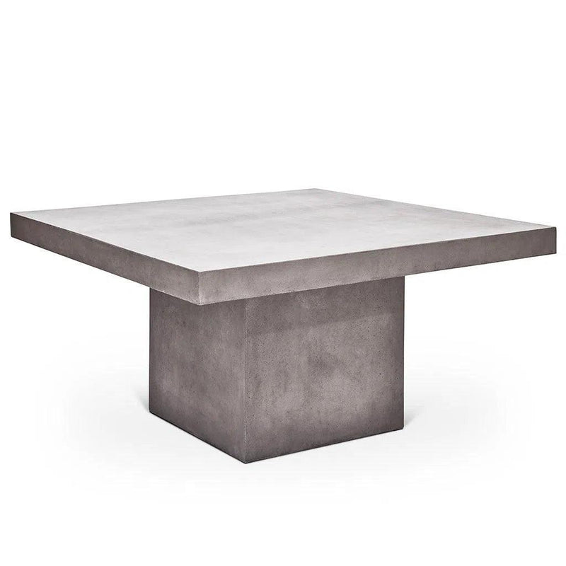 59" Una Fiber Reinforced Concrete Square Dining Table-Outdoor Dining Tables-Urbia-LOOMLAN