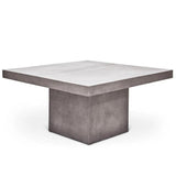 59" Una Fiber Reinforced Concrete Square Dining Table-Outdoor Dining Tables-Urbia-LOOMLAN