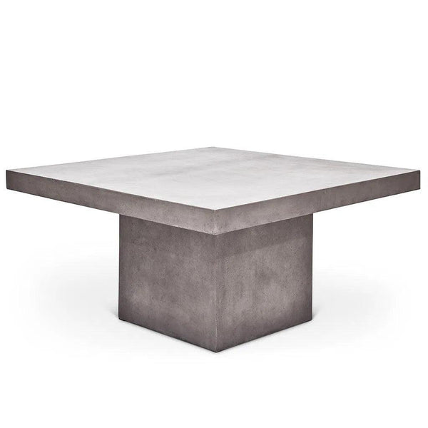 59" Una Fiber Reinforced Concrete Square Dining Table-Outdoor Dining Tables-Urbia-LOOMLAN