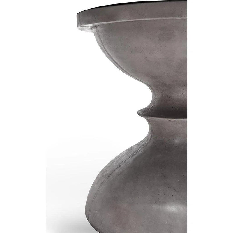 59" Spindle Reinforced Concrete Round Dining Table - LOOMLAN - Urbia - Outdoor Dining Tables