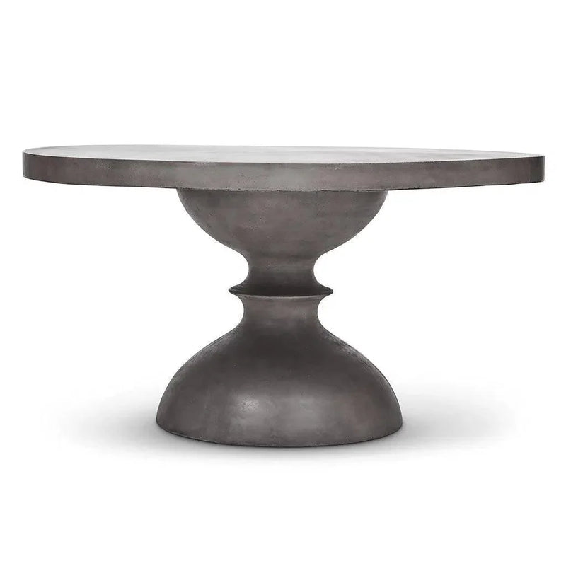 59" Spindle Reinforced Concrete Round Dining Table - LOOMLAN - Urbia - Outdoor Dining Tables