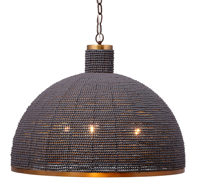 Big Sur 1-Light Beaded Chandelier in Slate Blue