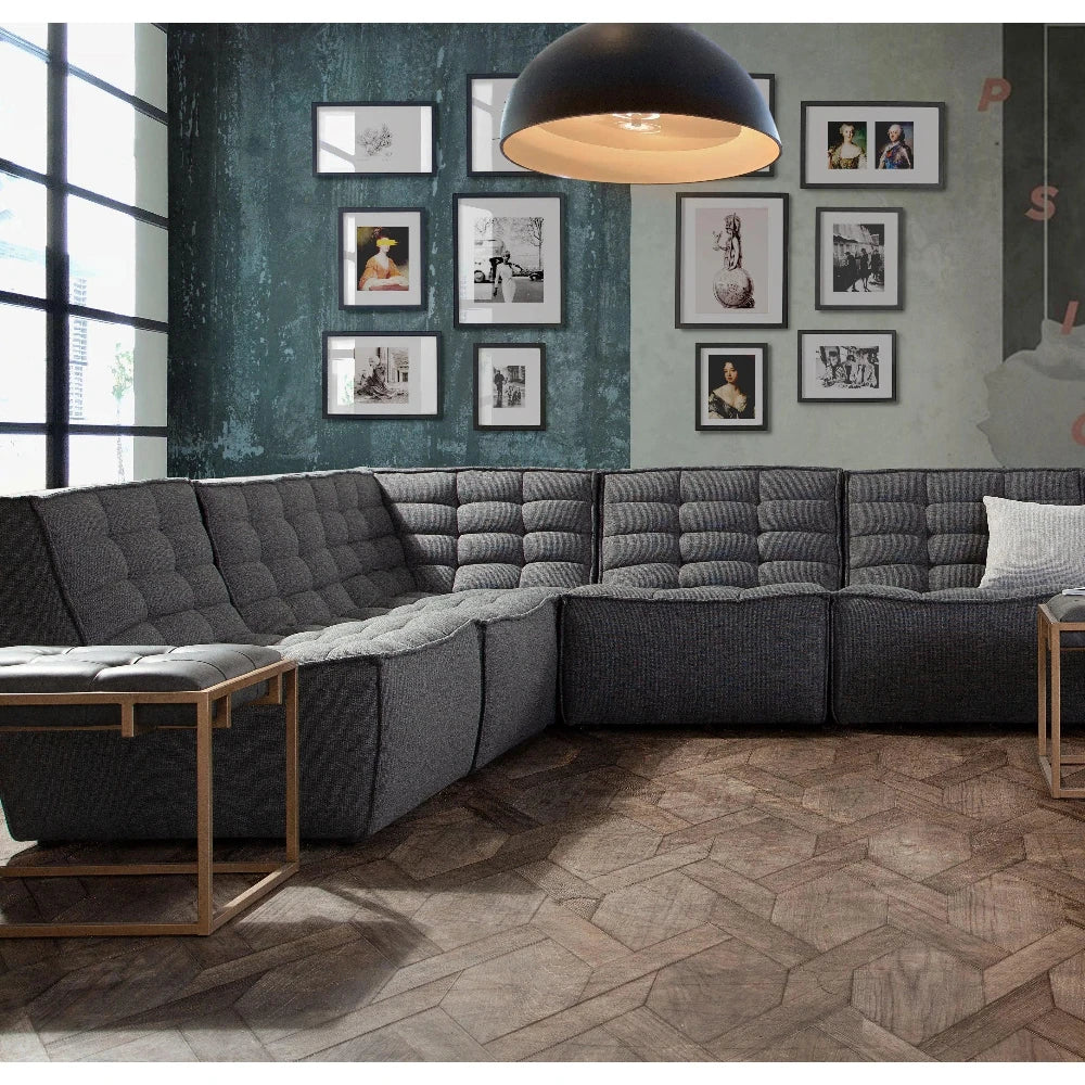 5PC Corner Modular Sectional In Grey